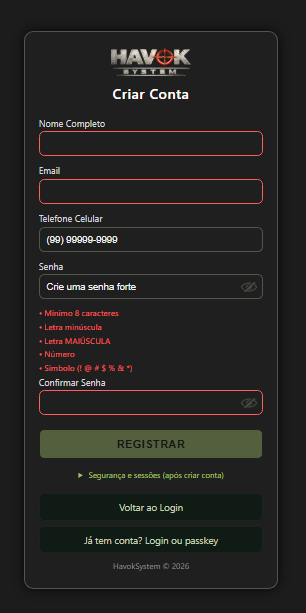 Criar Conta