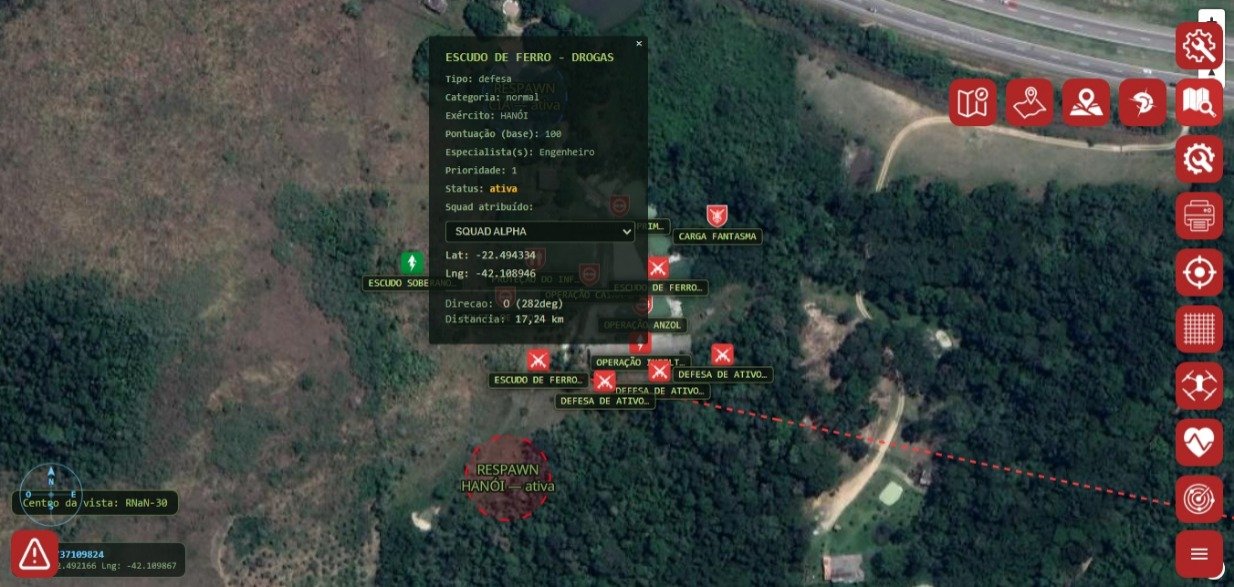 Missão ativa no mapa do Havok System